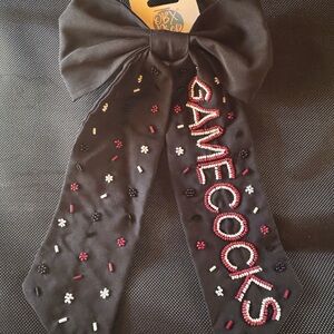Black Gamecocks Cheer Bow